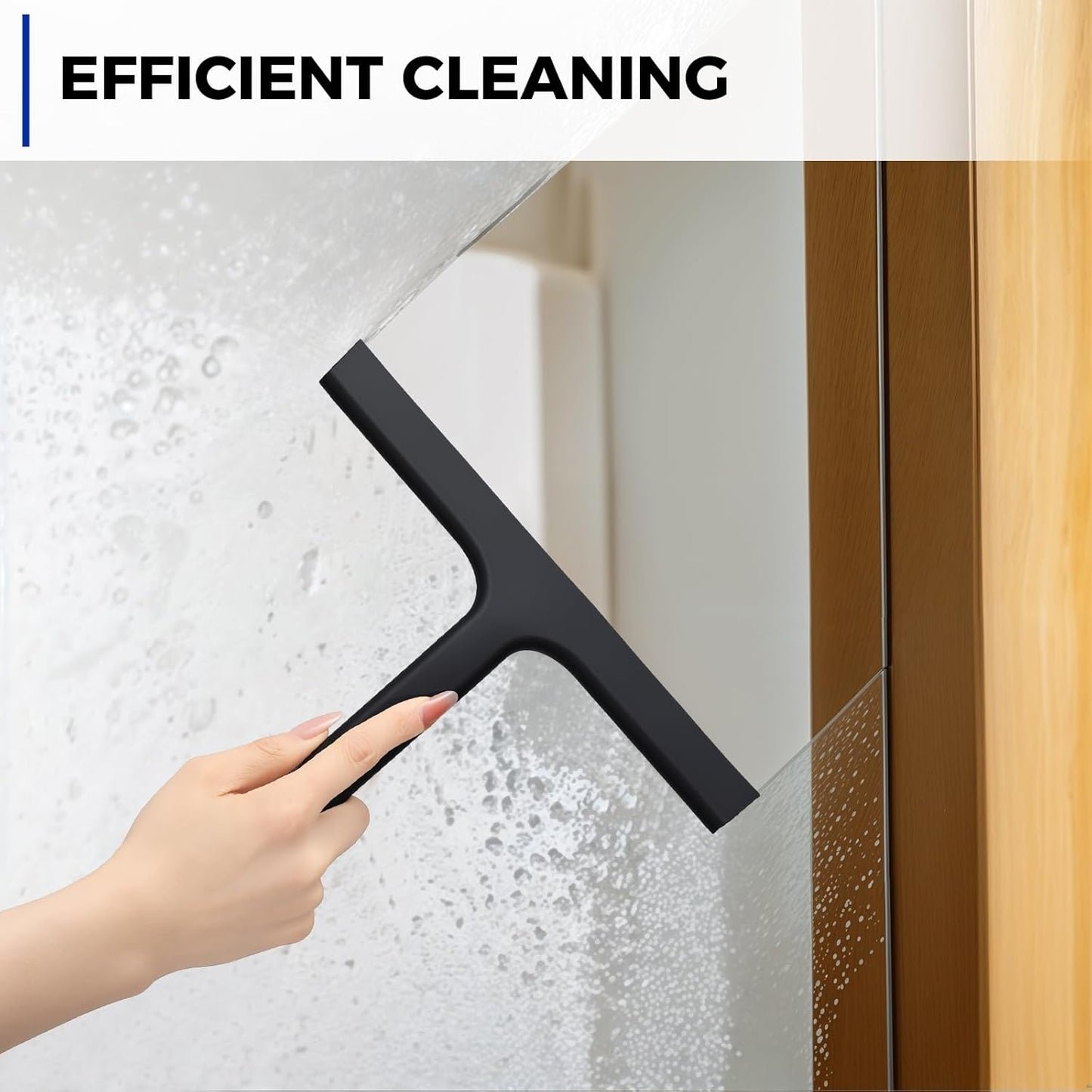 Silicone Shower Door Squeegee with Hanging Hook